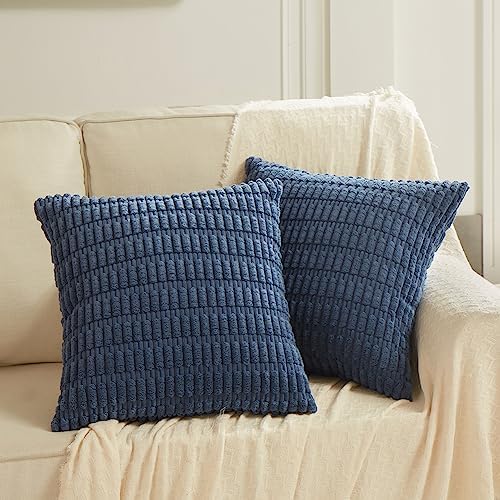 Fancy Homi 4 Packs Decorative Throw Pillow Covers for Living Room Couch Bed, Modern Farmhouse Boho Home Décor Accent Cushion Case, 16" x 16", Dusty Blue - Image 6