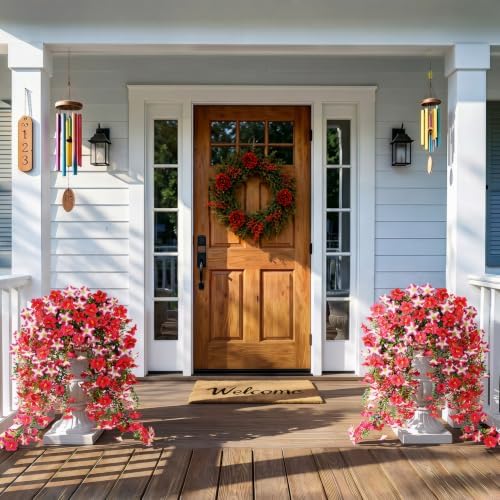 Artificial Flowers for Outdoors Decor, Faux Plants Fake Silk, 2PCS - Image 3