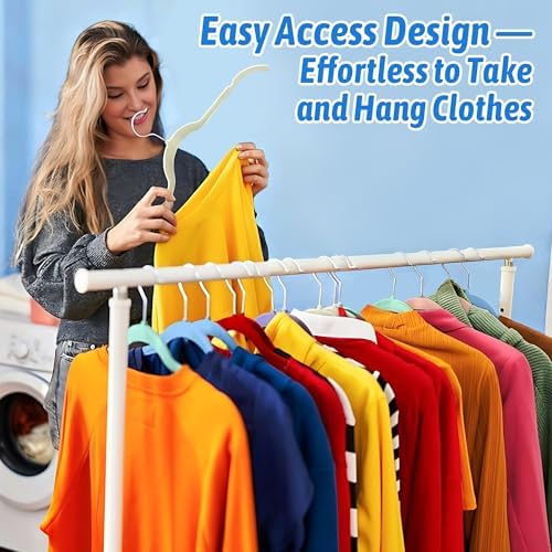 Sishynio Velvet Hangers 30 Pack, Non-Slip Slim Felt Hangers Colorful - Image 7