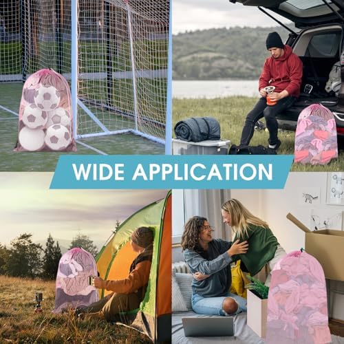 2 Pack Mesh Laundry Bags 23x34 Inch Drawstring Locking for Travel Home - Image 7