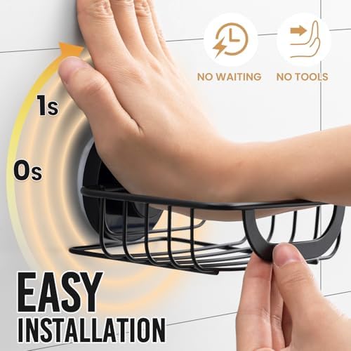 LEVERLOC Soap Holder, Soap Dish for Shower, Suction Cup Bar Soap Holder - Image 2
