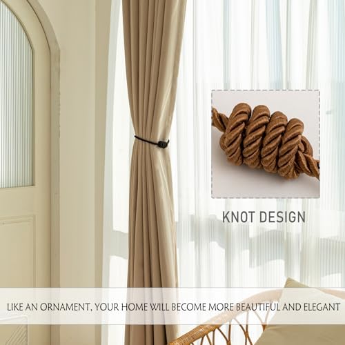 Curtain Tiebacks Magnetic Decorative Rope Tie Backs Holdbacks Contoeey - Image 5