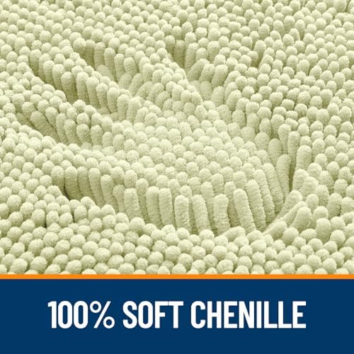 OLANLY Small Bathroom Rugs 30x18, Extra Soft Absorbent Chenille Bath Rugs - Image 3