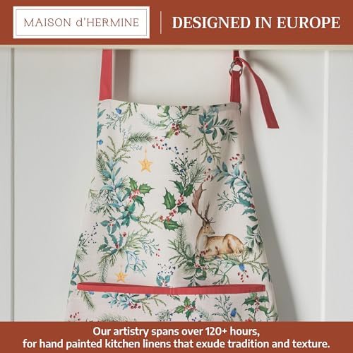 Maison d' Hermine Aprons for women with Pocket 100% Cotton (27.50"x31.50") - Image 2