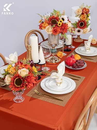 FANKO Fall Artificial Flowers DIY Bouquet Combo Faux Rose for Home Decor - Image 2