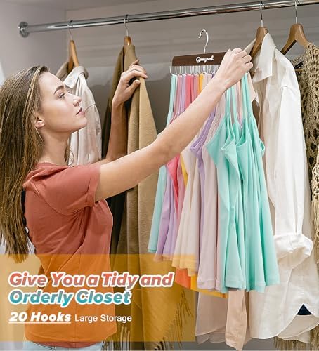 Gomyrod Tank Top Hanger, 2 Pack w/40 Hooks Bra Hanger for Closet Organizer - Image 5