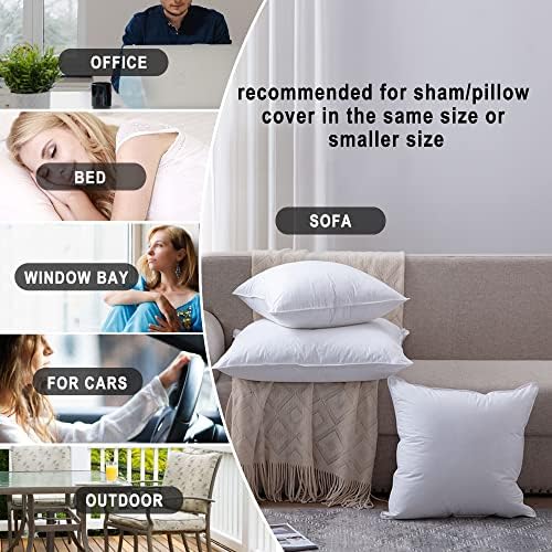 HITO 12x20 Pillow Inserts (Set of 2)- 100% Cotton Covering Down Alternative Throw Pillows White for Couch Bed Sofa - Image 6