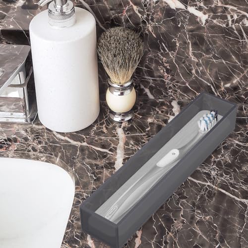Linkidea 2 Pack Acrylic Toothbrush Holder with Diatomite Base - Image 6