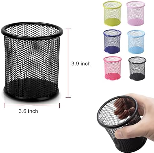 Pen Holder Pencil Organizer Mesh Cup Marker Tape Clip Scissors Container for Office Desk School Student and Teacher - Image 2