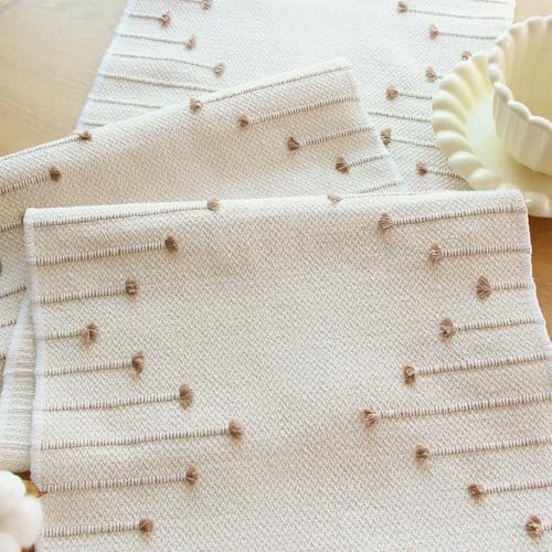 FEXIA Boho Table Runner for Home Decor 12x90 Rustic Macrame Decoration - Image 3