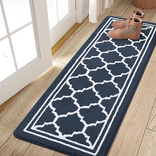 Buganda Indoor Door Mat, Dirt Resistant Doormat, 59x20, Navy Blue by Buganda