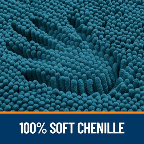 OLANLY Toilet Rugs U-Shaped 20x20, Soft Absorbent Chenille Contour Rugs - Image 3