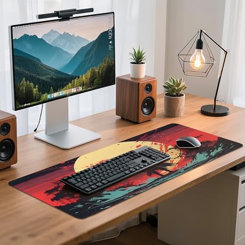 Gaming Mouse Pad - (31.5"×11.8") Japanese Samurai Large Mouse Pads for Desk - Desk Mat for Keyboard and Mouse with Non-Slip Base, Desks Pad Matfor Game/Office & Home - Image 7