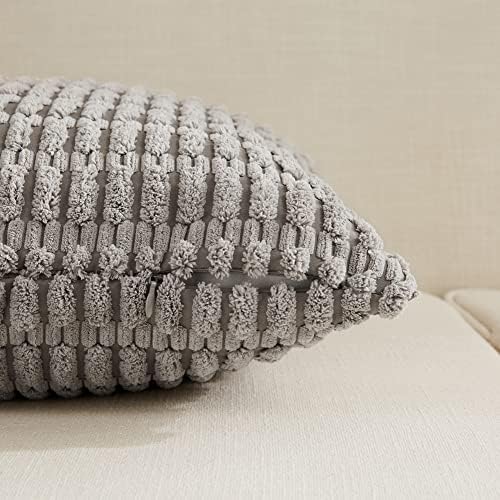 Fancy Homi 4 Packs Decorative Throw Pillow Covers for Living Room Couch Bed, Modern Farmhouse Boho Home Décor Accent Cushion Case, 20" x 20", Neutral - Image 3