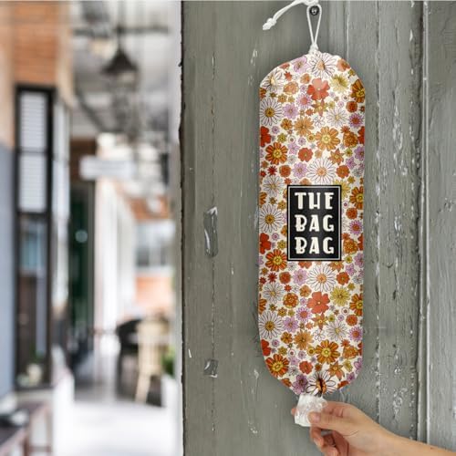 Flower Grocery Bag Organizer - Plastic Bag Holders for Kitchen & Laundry - Home Farmhouse Decor, Gifts for Women & Men - Image 6