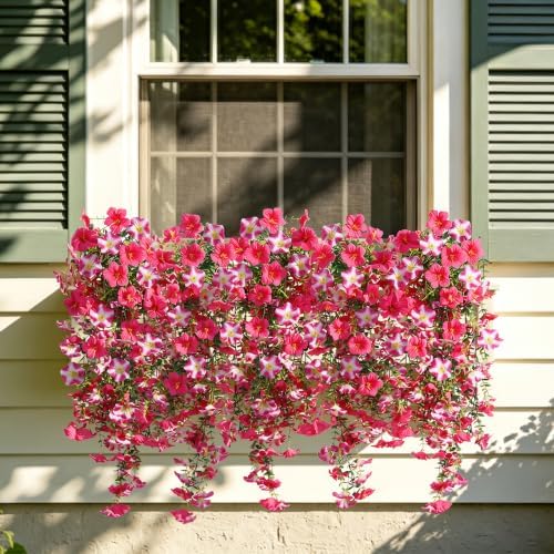 Artificial Flowers for Outdoors Decor, Faux Plants Fake Silk, 2PCS - Image 2