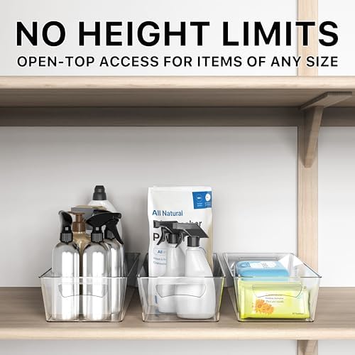 Simple Houseware 4 Pcs Pantry Clear Bin Storage Organizer, 14" x 7" x 3.75" - Image 5