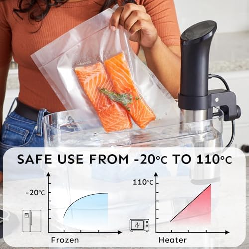 Vacuum Sealer Bags for Food Quart 8"x12" 100 Pcs Seal a Meal Bag, Food Saver Bags Sous Vide Bags Pre-cut Thick BPA-Free Textured Heavy Duty Vacuum Seal, Meat Cheese Dry Goods - Image 5