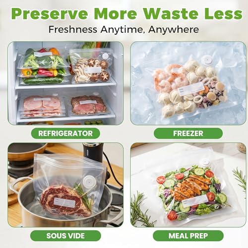 Reusable Vacuum Sealer Bags for Food with Air Valve 25 Pack Small 26x28 CM - Image 5