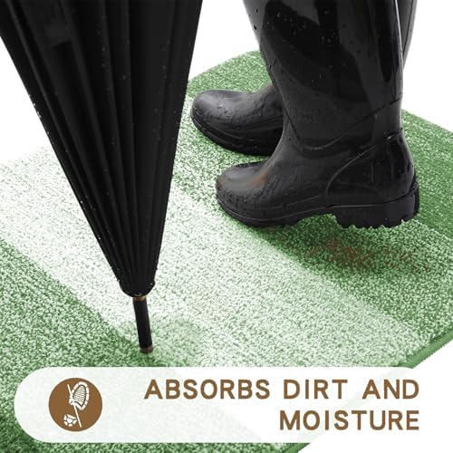 Kitinjoy Indoor Outdoor Door Mat, 32x20 Non-Slip Dirt Trapper Doormats - Image 2