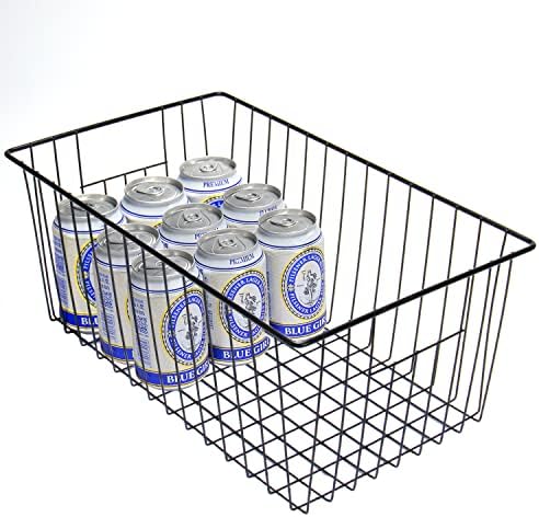 16inch Upright Freezer Organizer Baskets for 13-14,16-21 cu.ft Standup Freezer, Settle freezer chaos and reduce food waste effectively, Durable, Fully Use Space, Improve Air Circulate, Black, 3pcs - Image 2