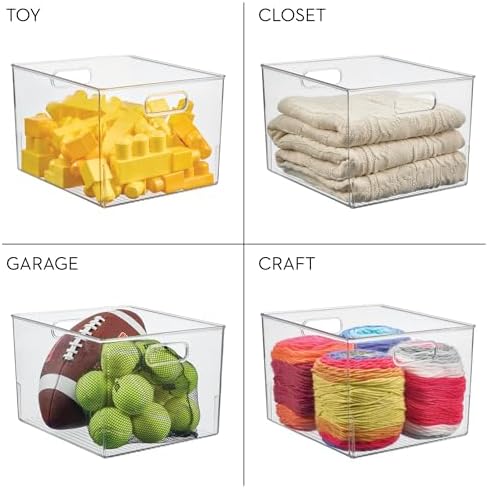 iDesign Storage Bin with Handles, Set of 2, Clear - Image 7