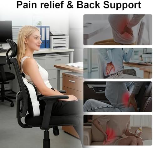 Panda Lumbar Support Pillow for Office Chair & Car Seat, Cute Animal High Density Memory Foam Back Cushion for Back Pain Relief, Ergonomic Posture Corrector Gift for Women, Kids, Coworkers - Image 5