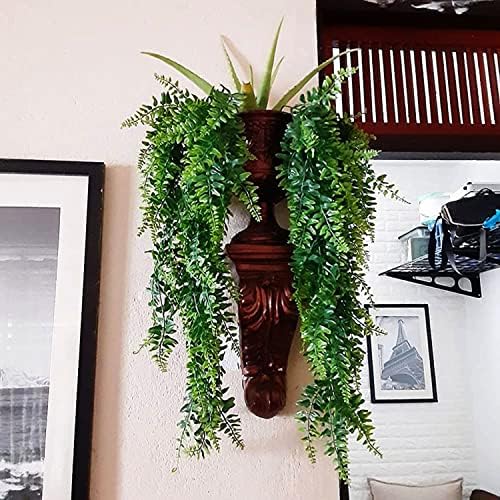Toprooms 4pcs Artificial Hanging Plants Fake Hanging Plant Fake Plants Faux Fern Ivy Vines Outdoor UV Resistant Plastic Hanging Plants Artificial Decor (Ferns) - Image 6