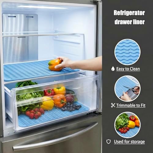 MicoYang Silicone Dish Drying Mat — Quick-Dry Ridges Counter & Sink Pad, Heat-Resistant Trivet to 450°F, Non-Slip & Dishwasher Safe, Roll-Up Storage, 18 Colors & 9 Sizes (Light Blue, 16"×12") - Image 5