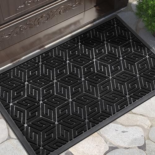 Yimobra Front Door Mat for Outside Entrance, Black, 29.5x17 by Yimobra