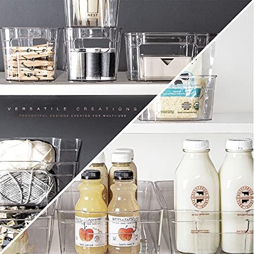 BINO | Stackable Storage Bins, X-Large - 4 Pack | THE STACKER COLLECTION | Clear Plastic Storage Bins | Organization Containers for Pantry & Fridge | Multi-Use Organizer Bin | BPA-Free - Image 4