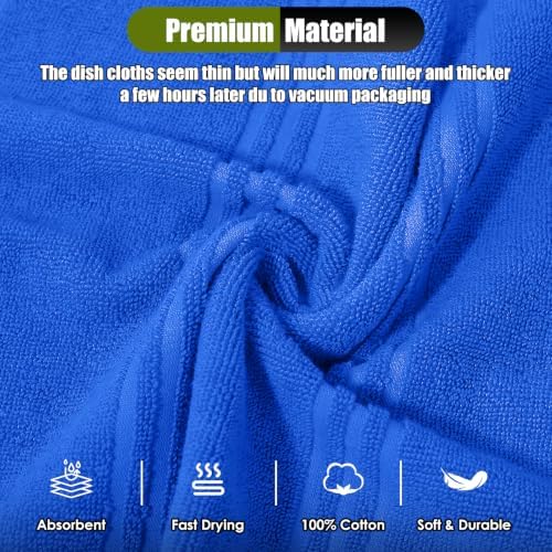 Silicone Oven Mitts and Pot Holders with Kitchen Towels and Dishcloths Sets, Baking Gloves Hot Pads 500°F Heat Resistant with Non-Slip Grip Surface, Mitts Set Includes 4 Kitchen Towels/4 Dish Towels - Image 5