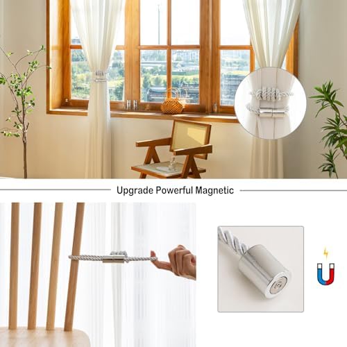 Curtain Tiebacks Magnetic Decorative Rope Tie Backs Holdbacks Contoeey - Image 3