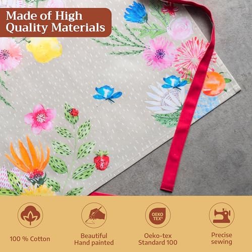 Maison d' Hermine Aprons for women with Pocket 100% Cotton (27.50"x31.50") - Image 3