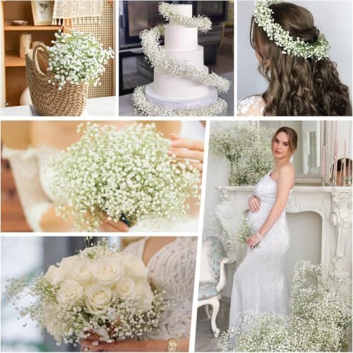 Babys Breath Artificial Flowers 18 PCS White Artificial Baby Breath Flowers - Image 6