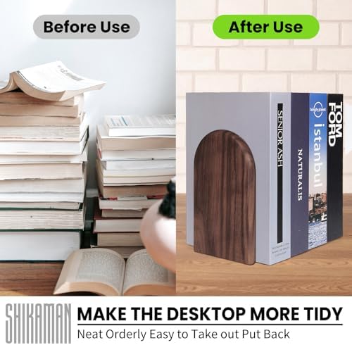 Book Ends,Bookends Wood Book Ends Universal Economy Bookend (1, Large) - Image 5