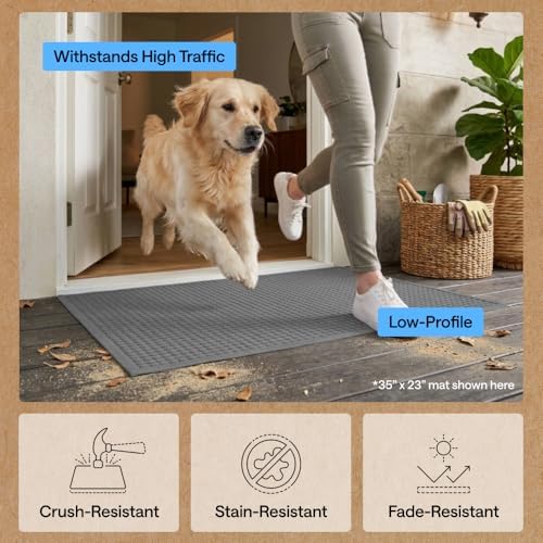 GORILLA GRIP® HydroABSORB Door Mat for Indoor Outdoor Use, 47x35 Gray - Image 6