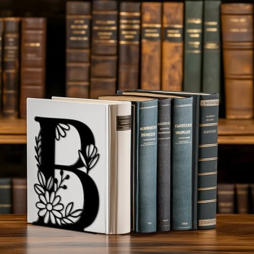 Peacoblue 5.3"x4.3"x7.1" Metal Bookends, Heavy Duty Book Ends for Shelves - Image 6