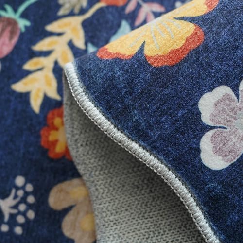3x10 Long Hallway Runner Rug: Washable Wide 10ft Floral Low-Pile Carpet for Entryway Kitchen Non Slip Soft Living Room Bedroom Floor Mat Cute Area Rugs for Nursery Farmhouse Home Decor(3x10/Purple) - Image 6