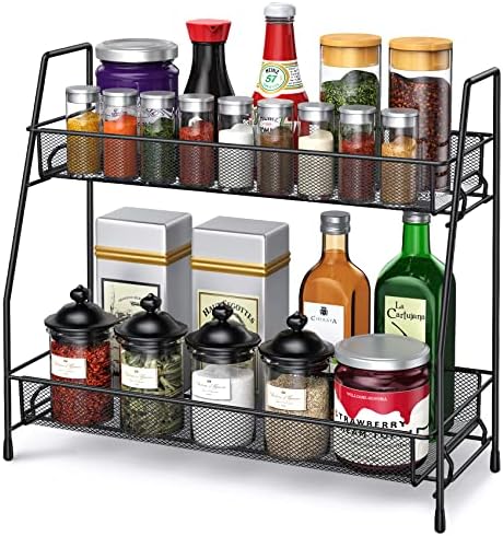 SPISPI Spice Rack Organizer for Cabinet, Bathroom Organizer Countertop, Bathroom Counter Organizer, Kitchen Countertop Organizer, Bathroom Vanity Organizer by SPISPI