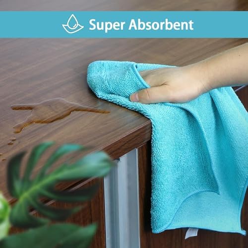 HOMEXCEL 12PK Microfiber Cleaning Cloth, Cleaning Rag for Home, 11.5x11.5in - Image 4