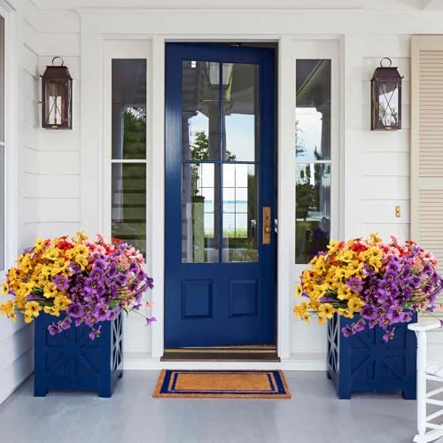 Geegoods 32 Bundles Artificial Mums Flowers for Outdoors, Mix 4 Colors - Image 4