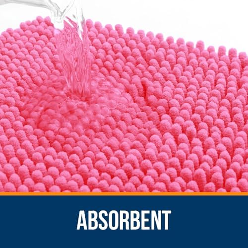 OLANLY Bathroom Rugs 32x20, Extra Soft Absorbent Chenille Bath Rugs - Image 4