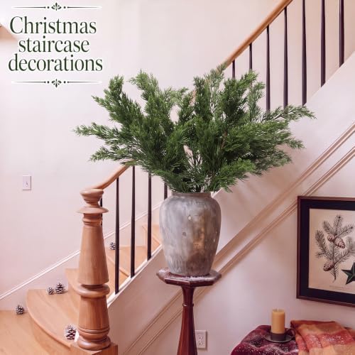 Wavwavw 6 Pcs 25.5 Inch Artificial Christmas Cedar Pine Needles Branches - Image 4