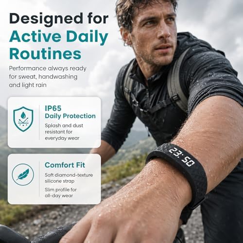 Vibrating Wristband Alarm Clock for Heavy Sleepers Vibration Wrist Bracelet Silent Watch Shock Loud with Wake Adults Wearable Deaf Shocking ADHD Vibrate Bands People Despertador Alarma - Image 6