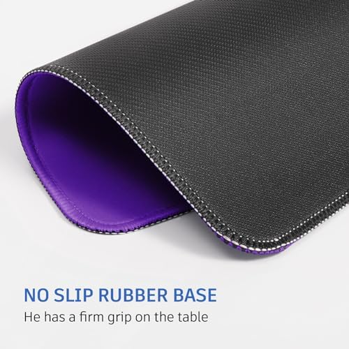 Purple Mouse Pad, Nice and Cute Mouse Pad, Splash-Proof Textured 10.2 x 8.2Inch, Stitched Edge Non-Slip Waterproof Rubber Mouse Pad - Image 4