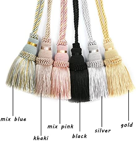 4 Pack Curtain Tie Backs Rope Tassels for Curtain Holdback - Image 4