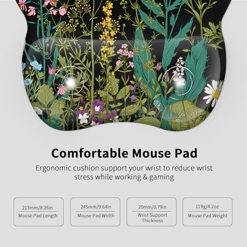 EooCoo Ergonomic Mouse Pad with Wrist Rest, Memory Foam Support Mousepad - Image 7