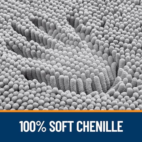 OLANLY Bathroom Rugs 32x20, Extra Soft Absorbent Chenille Bath Rugs - Image 3