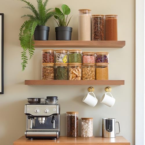ComSaf Glass Storage Containers with Lids 0.6 Qt, 6 Pack Small Glass Jars - Image 5
